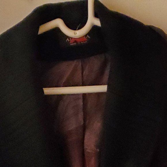 Alorna Super Fina Black button winter coat Woman's Size XL - Picture 4 of 13